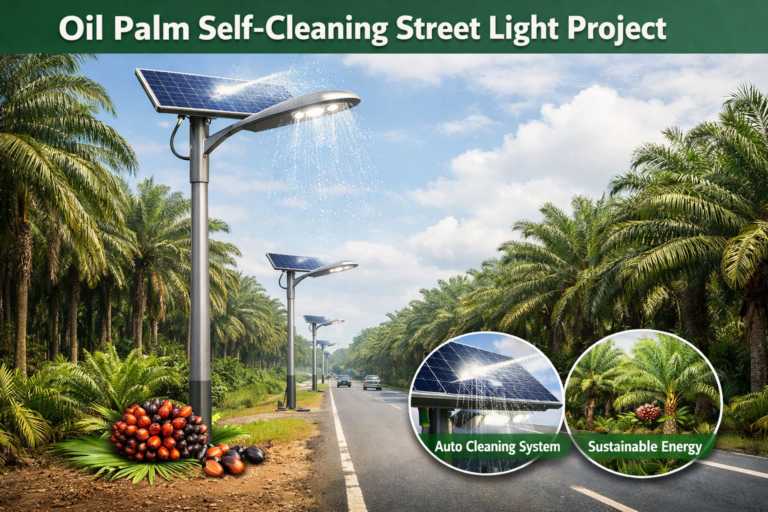 Oil Palm Self-Cleaning Street Light Project